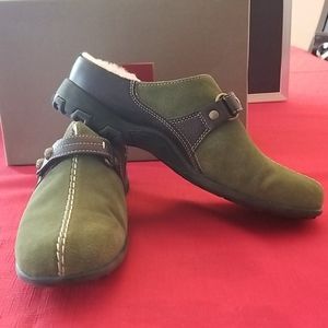 Cole Haan waterproof suede shearling mule REDUCED